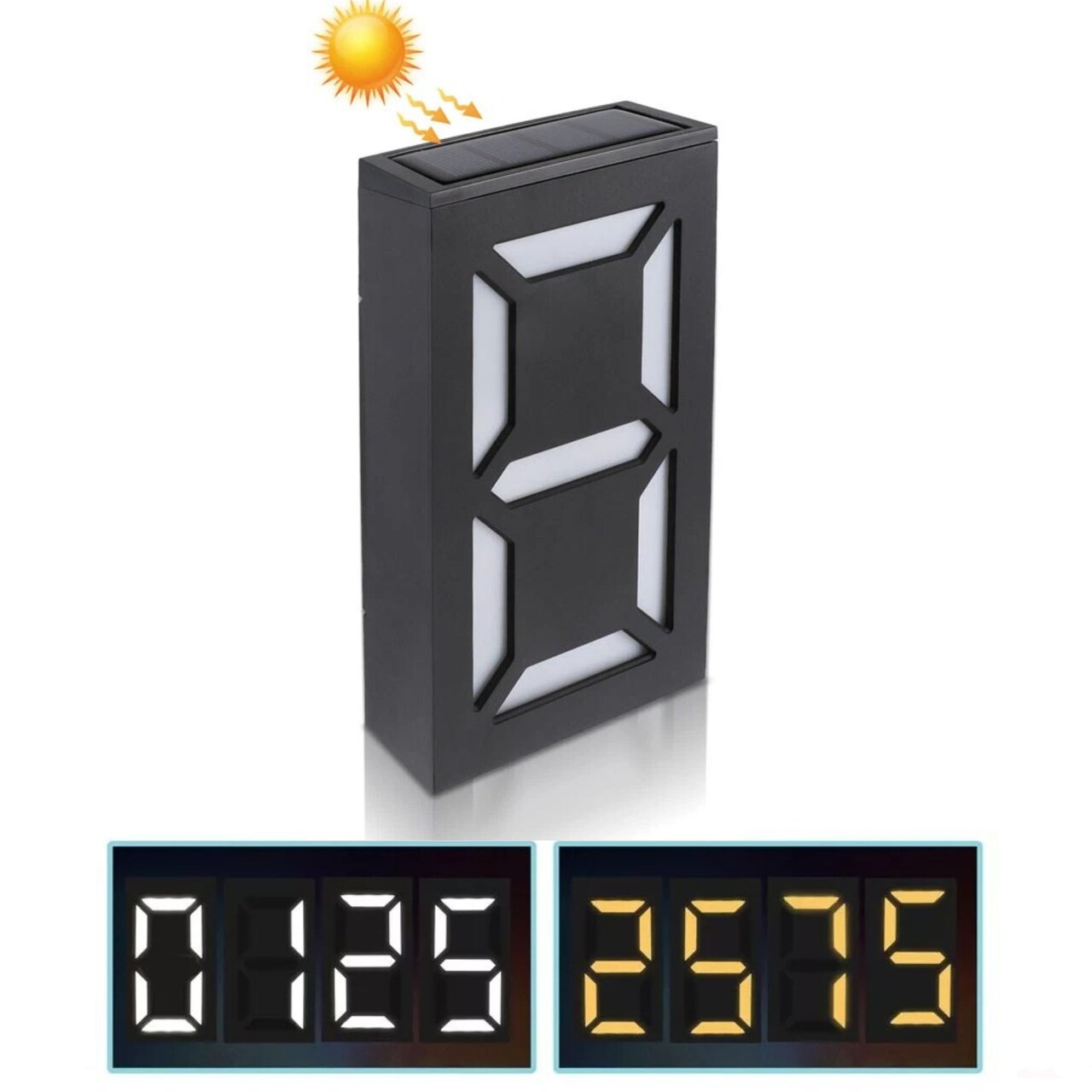 LED Solar Address Number Sign Light DIY Door Plaque & Street Lamp